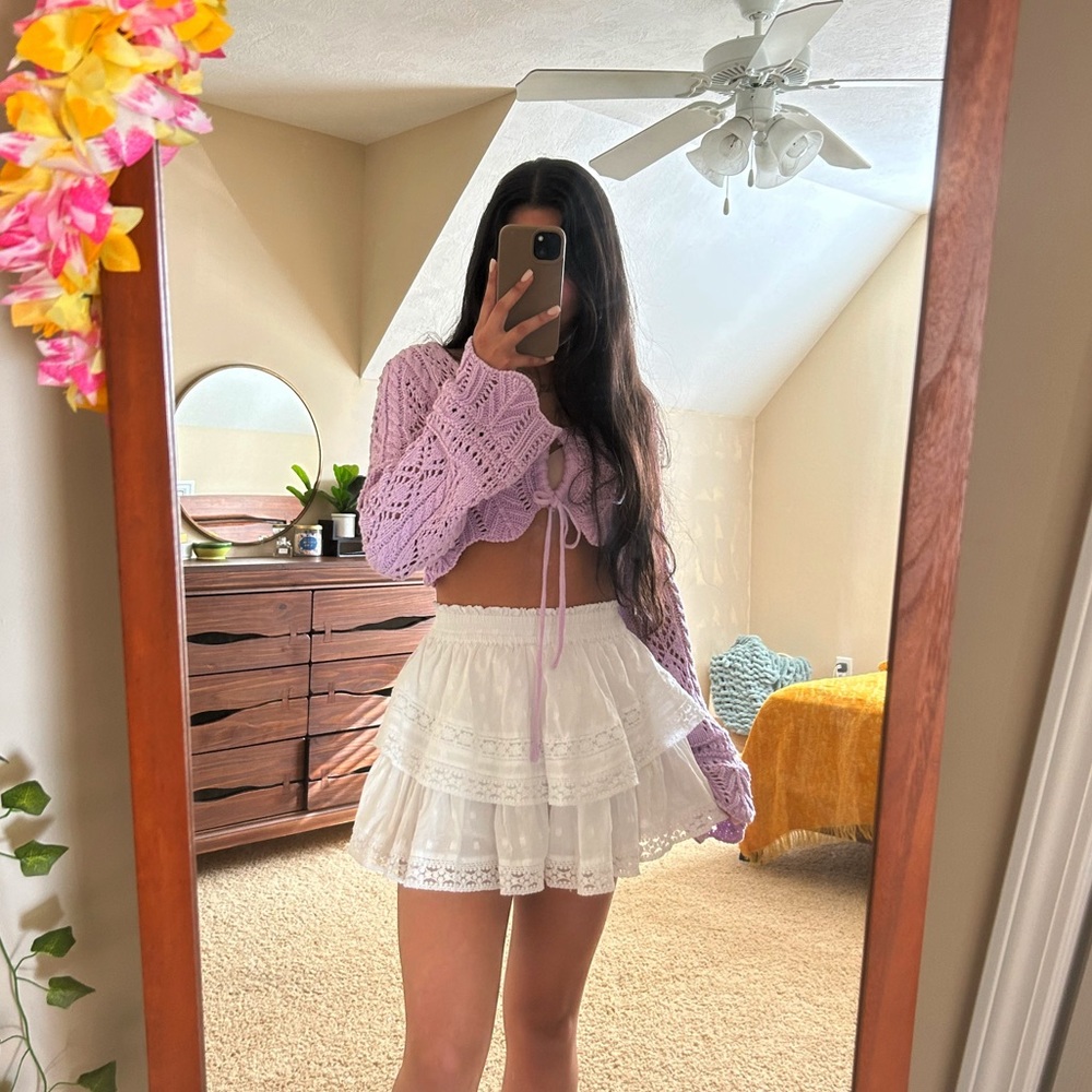 PERFECT Summer Skirt ☀️ American Eagle White Flowy Skirt (only work once)